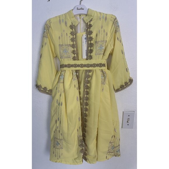 Rosaline Girl's Yellow Dress Size 8 New - Picture 16 of 16